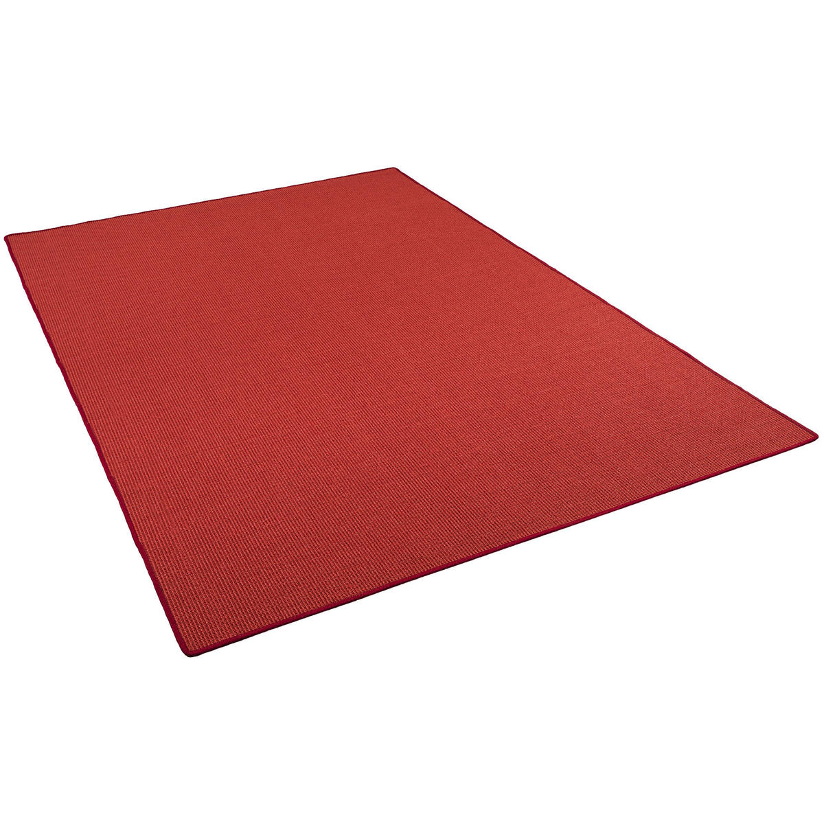 SISAL NATUR TEPPICH KLASSISCH - Rot, Textil (133/133cm) - Snapstyle