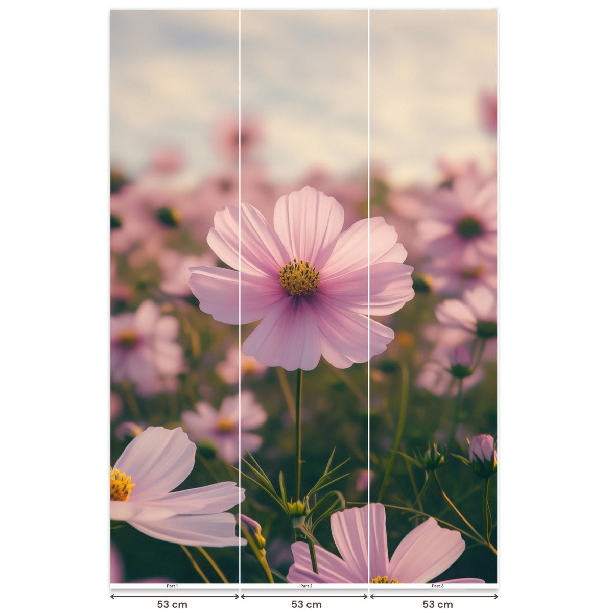 TAPETE - Blumen - Lila - Unscharf - 160x240 cm - Rosa, Papier (160/240cm) - OnlyWow