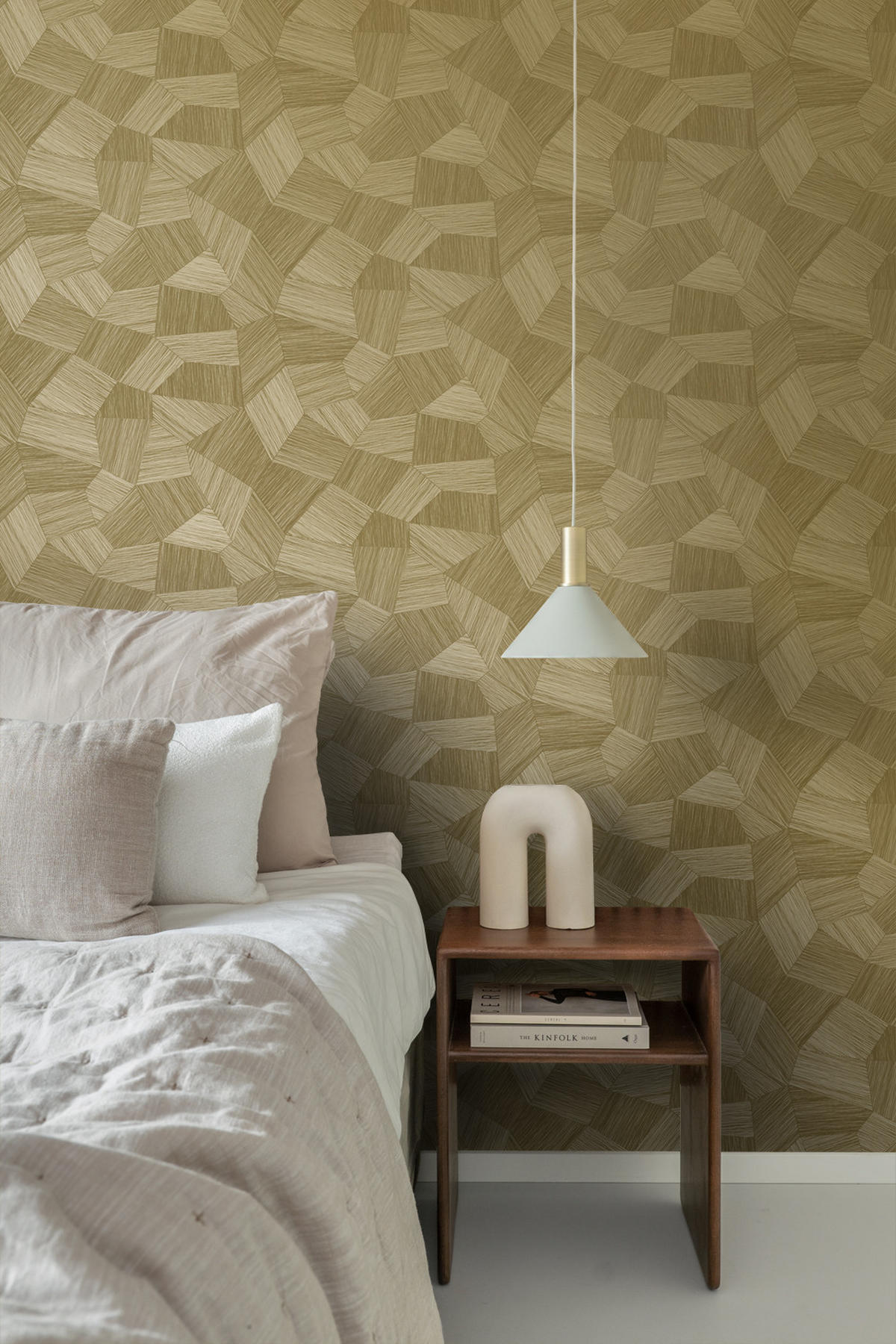 TAPETE 3D-Muster 53 cm x 10.05 m - Goldfarben, Papier (53/1000cm) - Origin Wallcoverings