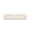 SOFA Kaelle aus Chenille-Stoff leichtes beige 4 Sitzplätze - Creme, Textil (110/85/248cm) - Micadoni