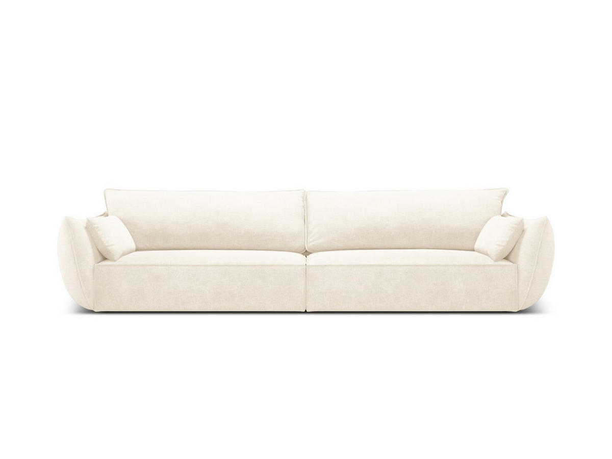SOFA Kaelle aus Chenille-Stoff leichtes beige 4 Sitzplätze - Creme, Textil (110/85/248cm) - Micadoni