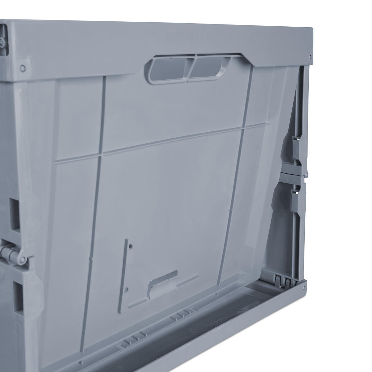 KLAPPBOX - Grau, Kunststoff (58.5/31.5/40cm) - Relaxdays