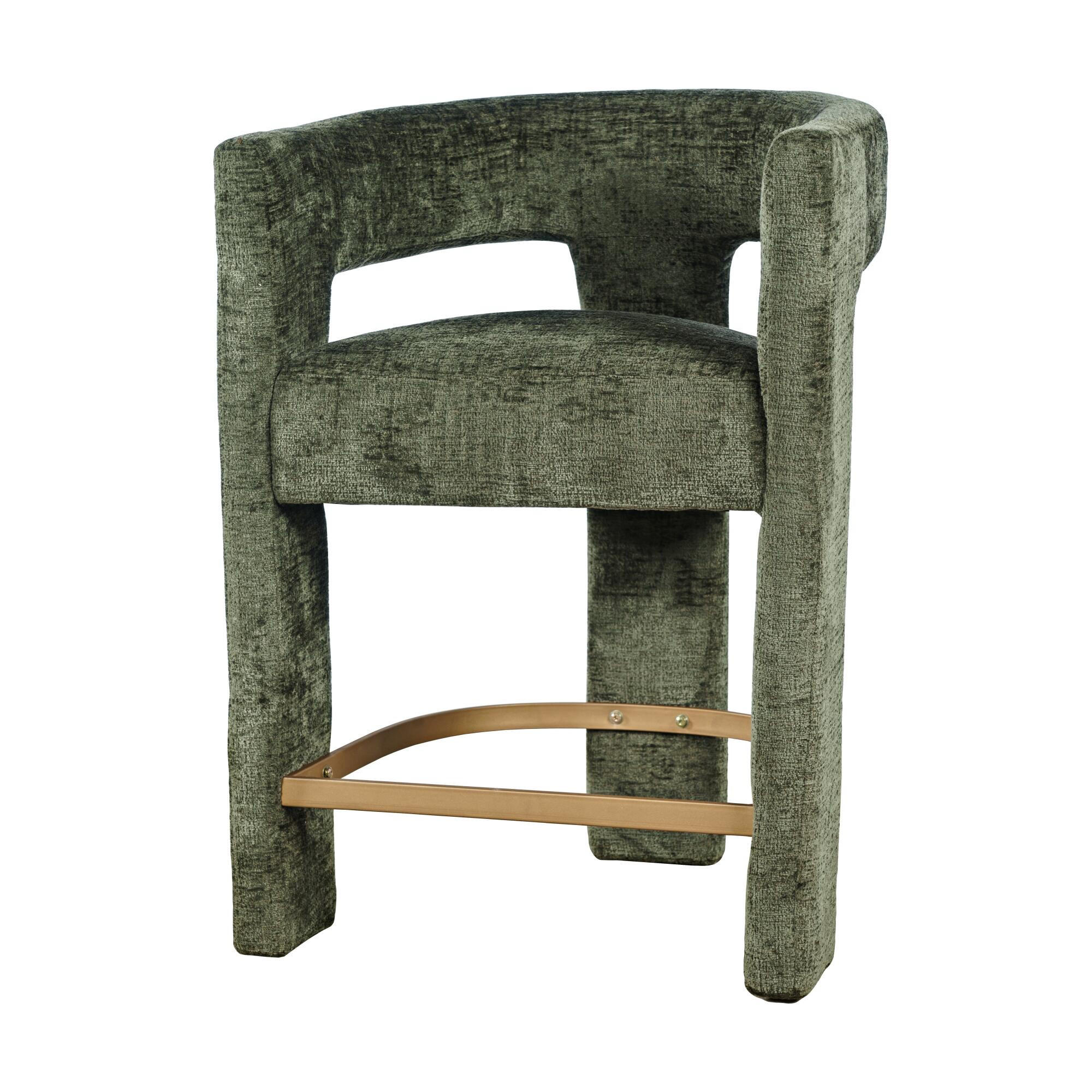 BARHOCKER LEITH Grün 61x57x89 cm - Grün, Textil (61/89/57cm) - FURNLUX