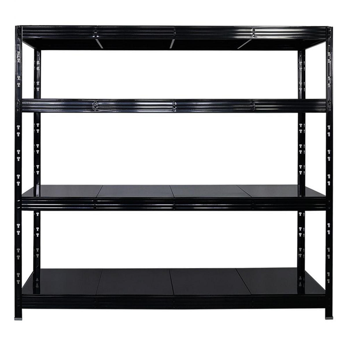 SCHWERLASTREGAL Rhino 180x200x60 cm 4 Stahlplatten-Ebenen Fachlast 500 kg Schwarz - Schwarz, Metall (200/180/60cm) - PROREGAL