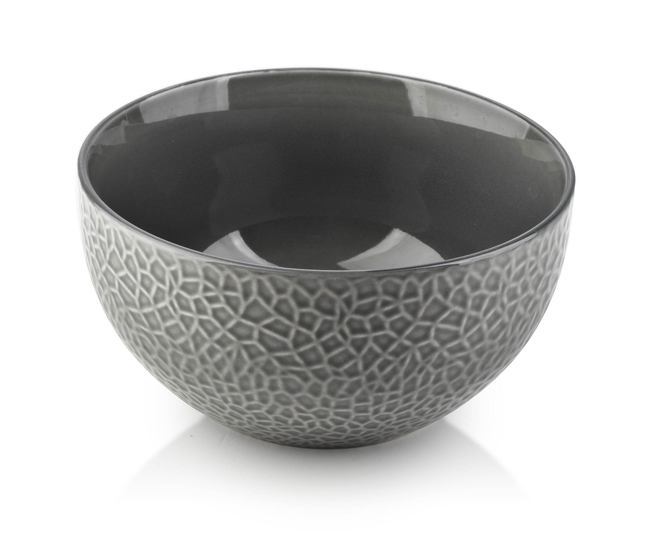 SCHALE Hudson Grau 7/14/7 cm Keramik - Grau, Keramik (7cm) - Mondex