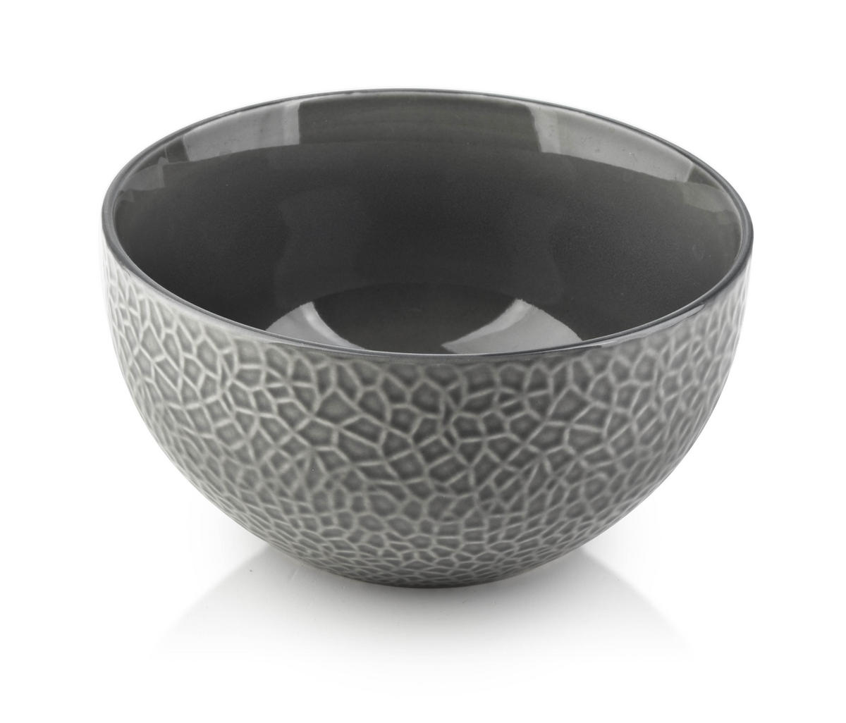 SCHALE Hudson Grau 7/14/7 cm Keramik - Grau, Keramik (7cm) - Mondex