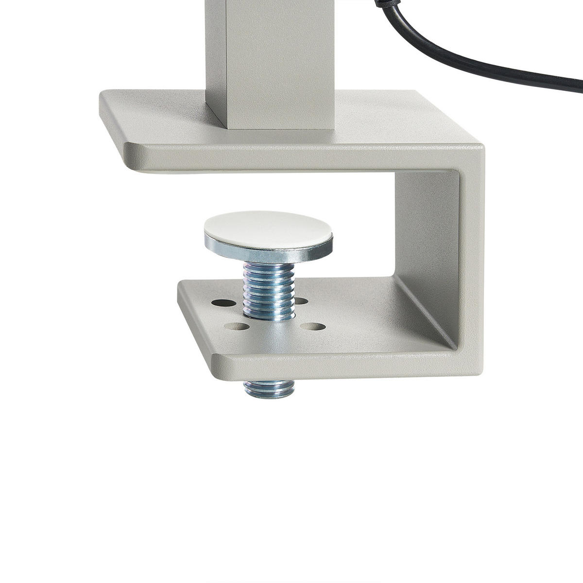 SCHREIBTISCHLAMPE Volans 4/121/120 cm - Silberfarben, Metall (4/121/120cm) - Beliani