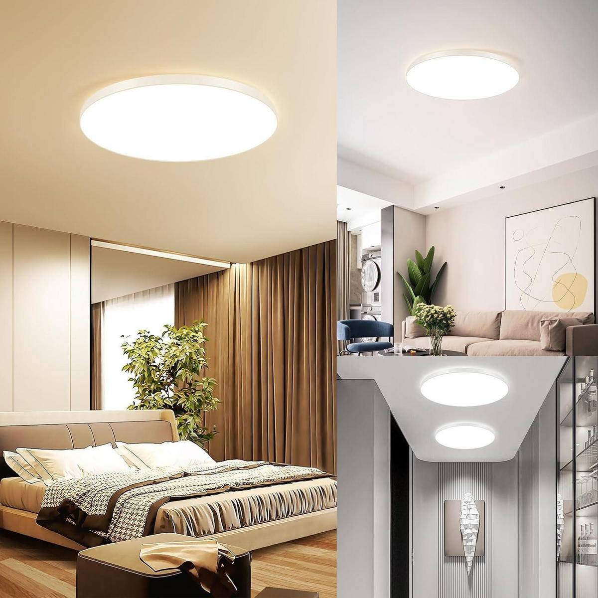 LED-DECKENLEUCHTE Quirinus 28/28/3 cm - Weiß, Kunststoff (28/28/3cm) - Nettlife