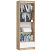 MEHRZWECKSCHRANK Sonoma Eiche, Weiß 60x180x35 cm - Weiß/Sonoma Eiche, Holzwerkstoff (60/180/35cm) - Akord