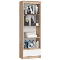 MEHRZWECKSCHRANK Sonoma Eiche, Weiß 60x180x35 cm - Weiß/Sonoma Eiche, Holzwerkstoff (60/180/35cm) - Akord