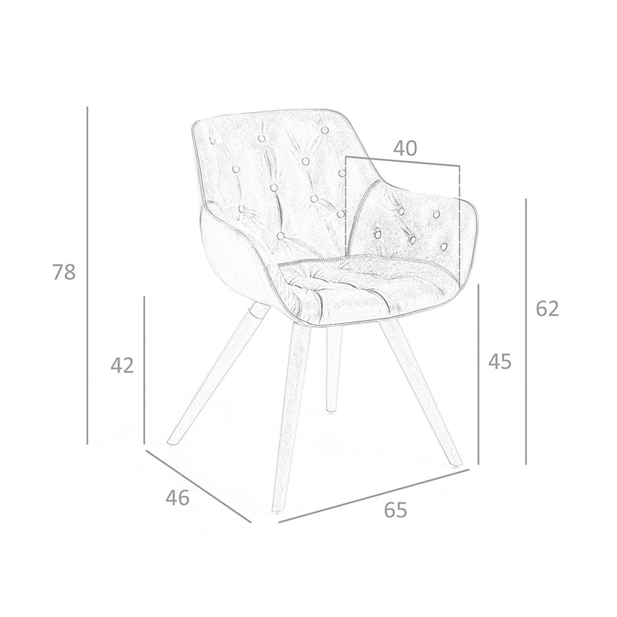 ARMLEHNENSTUHL Leder schokoladenbraun - Kastanienfarben/Dunkelbraun, Leder/Holz (65/78/46cm) - ANGEL CERDA