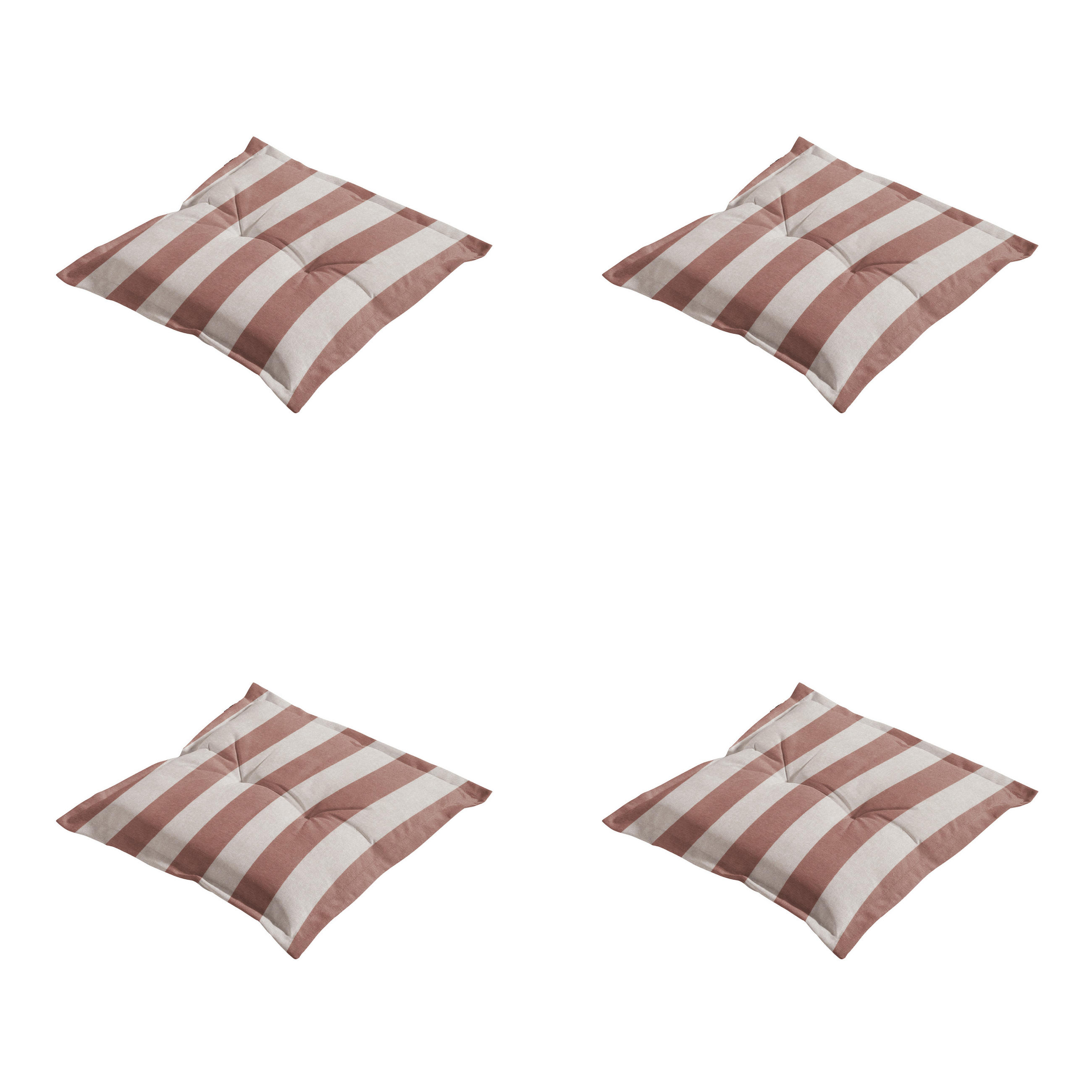 SITZKISSEN Amora - Braun - 50/50/7 cm - 4er-Set - Braun, Textil (50/7/50cm) - Madison