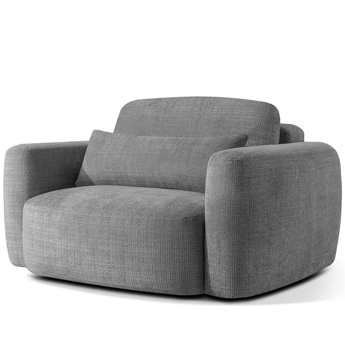 SESSEL ELOSA - Dunkelgrau, Holz/Textil (145/85/115cm) - KONSIMO®