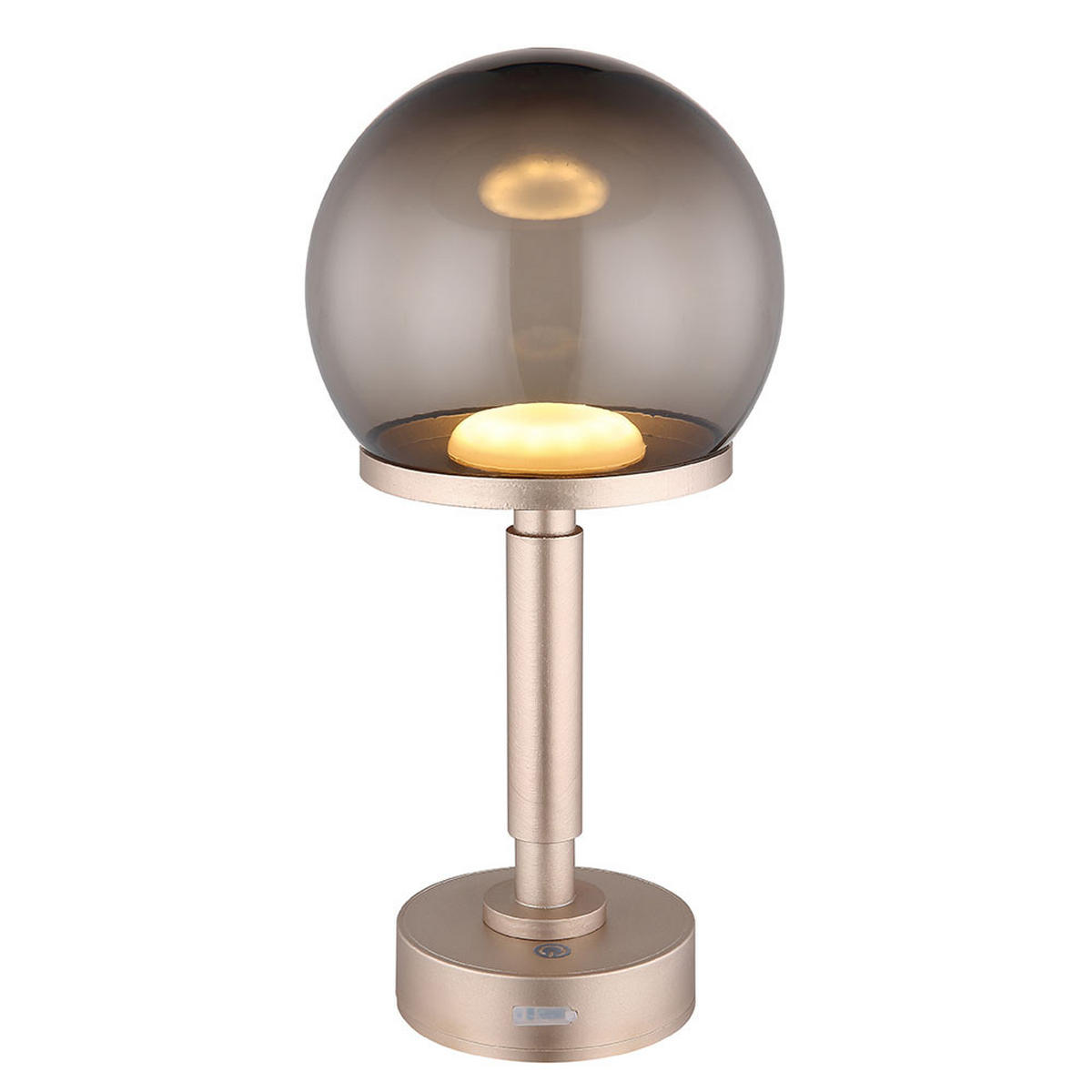 LED TISCHLEUCHTE Haku Champagner - Champagner, Kunststoff (15/15/31.5cm) - Globo Lighting