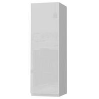 HÄNGESCHRANK Florence W4/30 Grau / RAL 9003 signalweiß HG 30 / 32,5 / 96cm - Türanschlag rechts - Weiß Hochglanz/Grau, Holz/Holzwerkstoff (30/96/32.5cm) - Feldmann-Wohnen