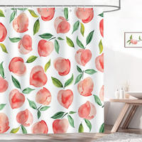DUSCHVORHANG mit Haken Badezimmer - Pink, Textil (180/180cm) - MCBOSON
