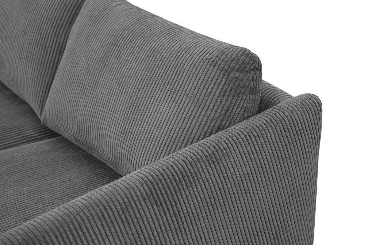 SOFA VILT 2,5-Sitzer, dunkelgrau - Dunkelgrau/Schwarz, Holzwerkstoff/Kunststoff (202/89/94cm) - Courtois Laville