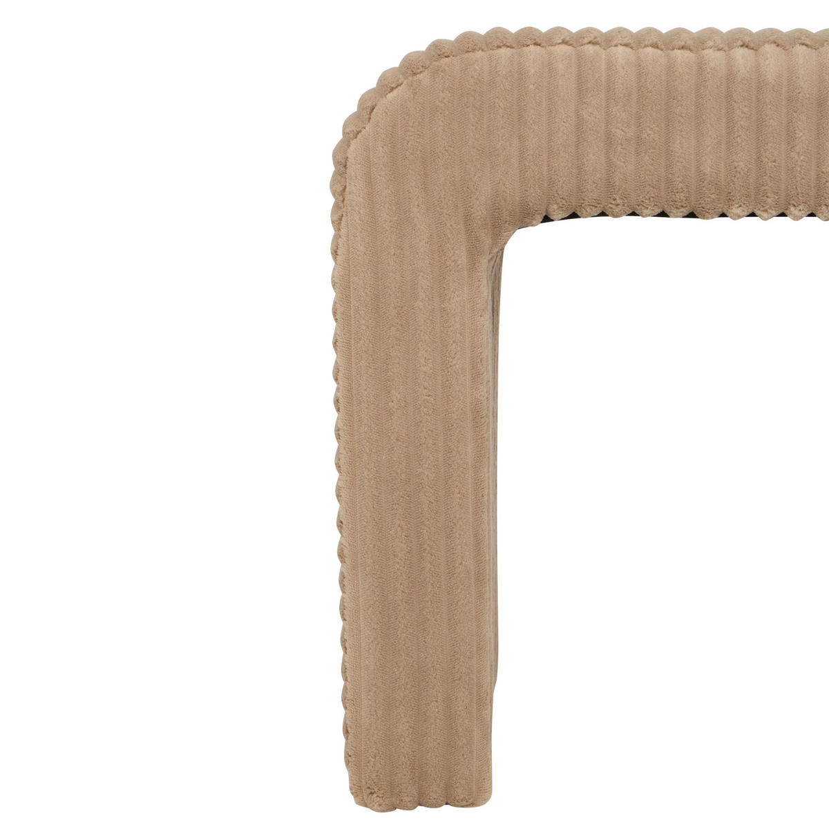 BOGENHOCKER aus Cord Sevi 41/35,5/43 cm - Braun, Kunststoff (35.5/43/41cm) - Atmosphera Createur d´interieur