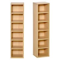 AKTENREGAL 2er-Set DE-14388 12 Fächer für 160 CDs Buche - Beige, Holzwerkstoff (19/88/21cm) - ComfortXL