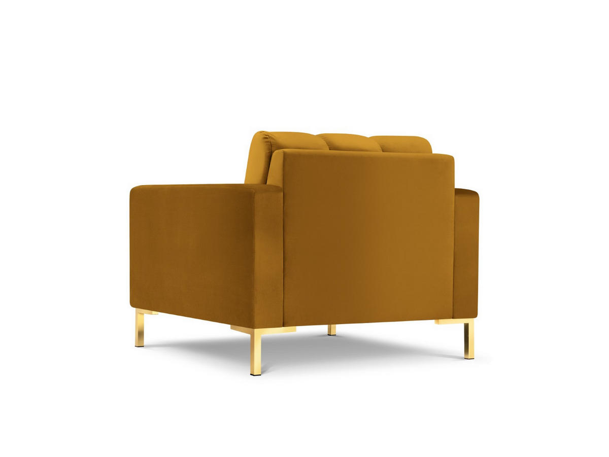 SESSEL Mamaia aus Samt gelb - Gelb, Textil (92/75/87cm) - Micadoni