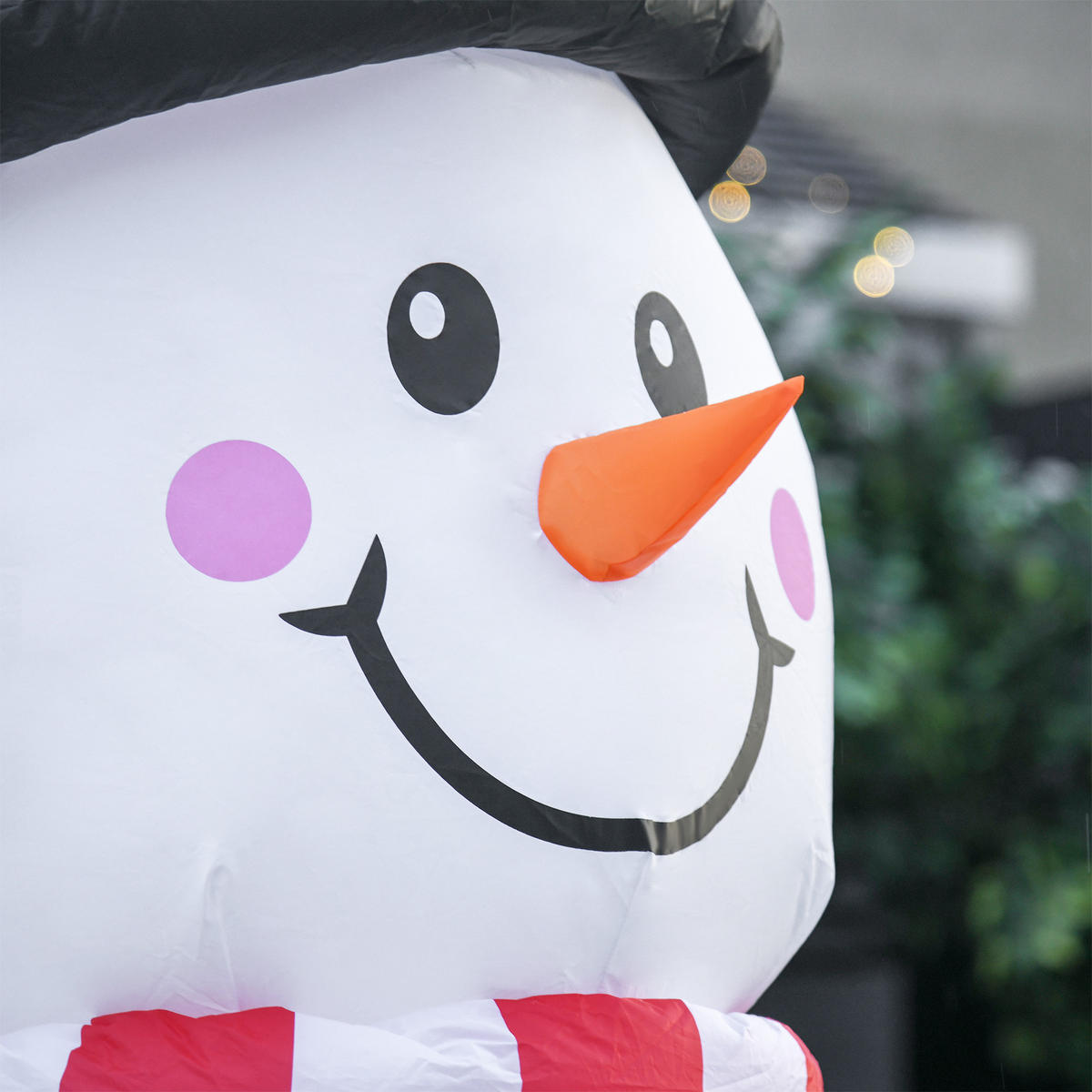 WEIHNACHTSDEKO aufblasbarer Schneemann, 240 cm, LED-Beleuchtung, Weiß - Weiß, Kunststoff (103/240/164cm) - HOMCOM