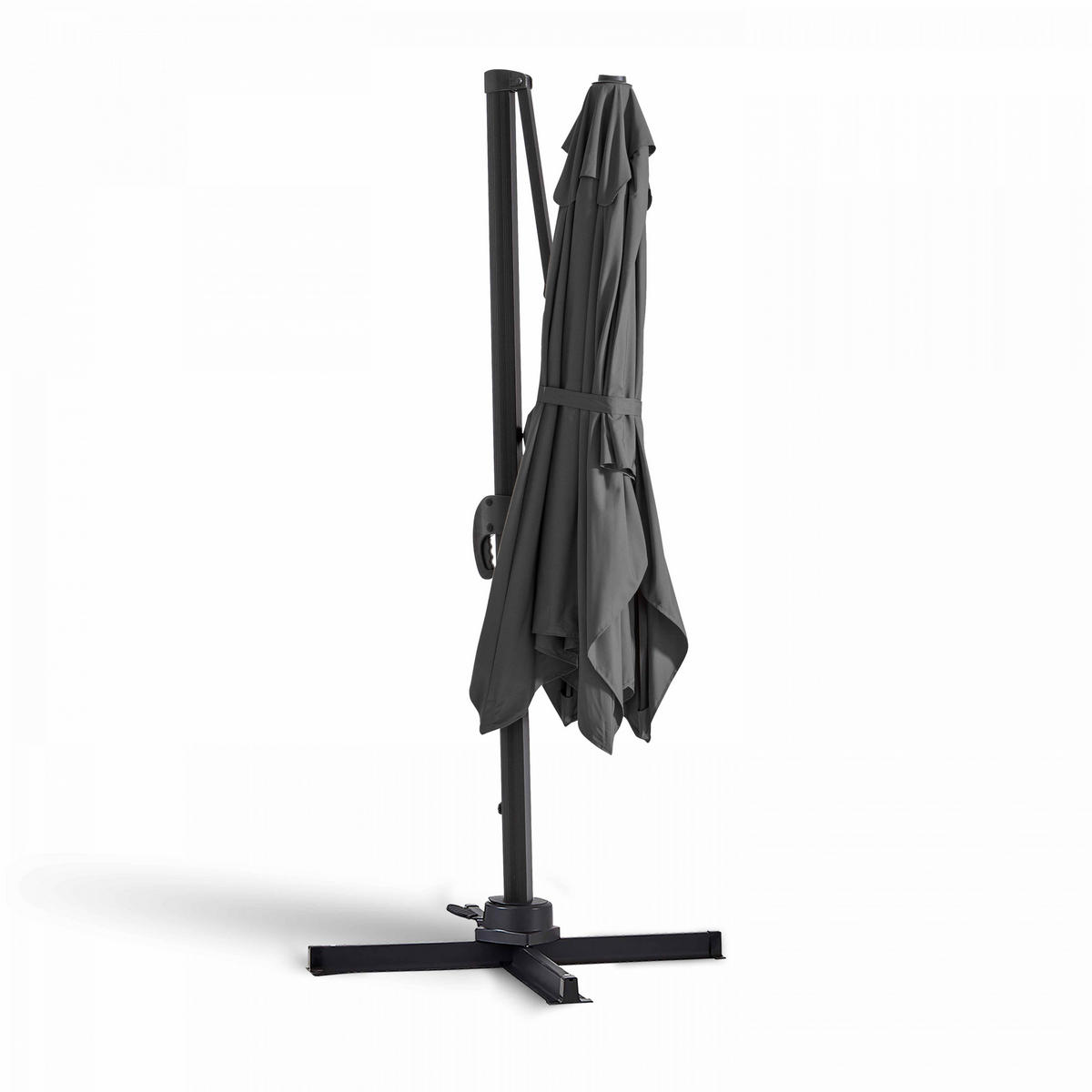 SONNENSCHIRM 2x3m Aluminium, Grau - Grau, Metall (300/200cm) - Oviala