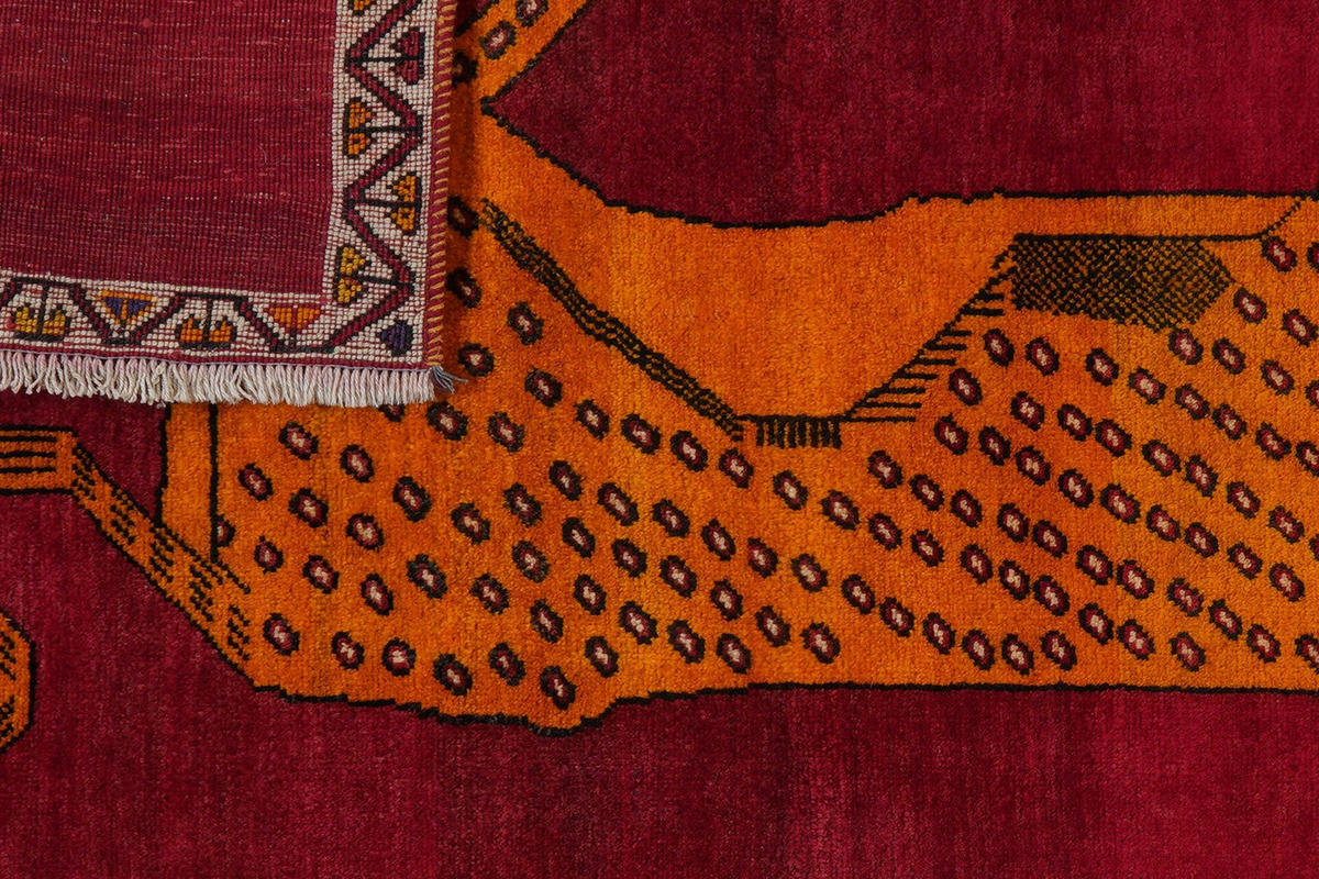 ORIENTTEPPICH handgeknüpft Gashgai Rot 185/109 cm Schurwolle - Rot, Textil (109/185cm) - Looma