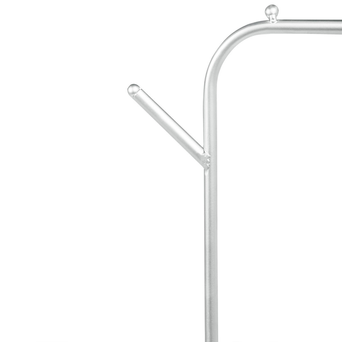 VĚŠÁK NA OBLEČENÍ Stříbrný Eureka - stříbrná, kov (48/171/30cm) - Beliani