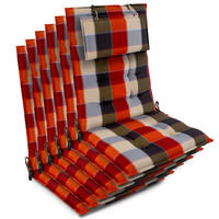 HOCHLEHNER Sun-HL 119x50x8cm Orange-Beige-Kariert (6tlg) - Orange, Textil (50/120cm) - Beautissu 