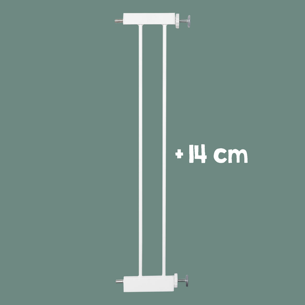 SCHUTZGITTERVERLÄNGERGUNG easySafe+ 14 cm - Weiß, Metall (17/2.7cm) - Roba