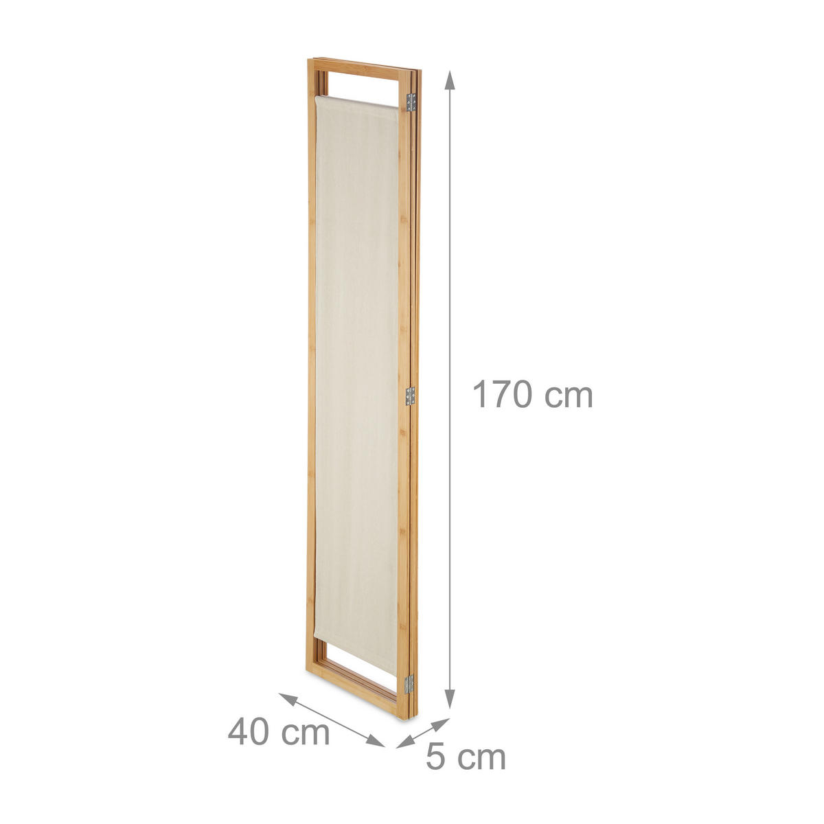 3TLG.PARAVENT - Multicolor, Holz/Textil (120/170/1.5cm) - Relaxdays