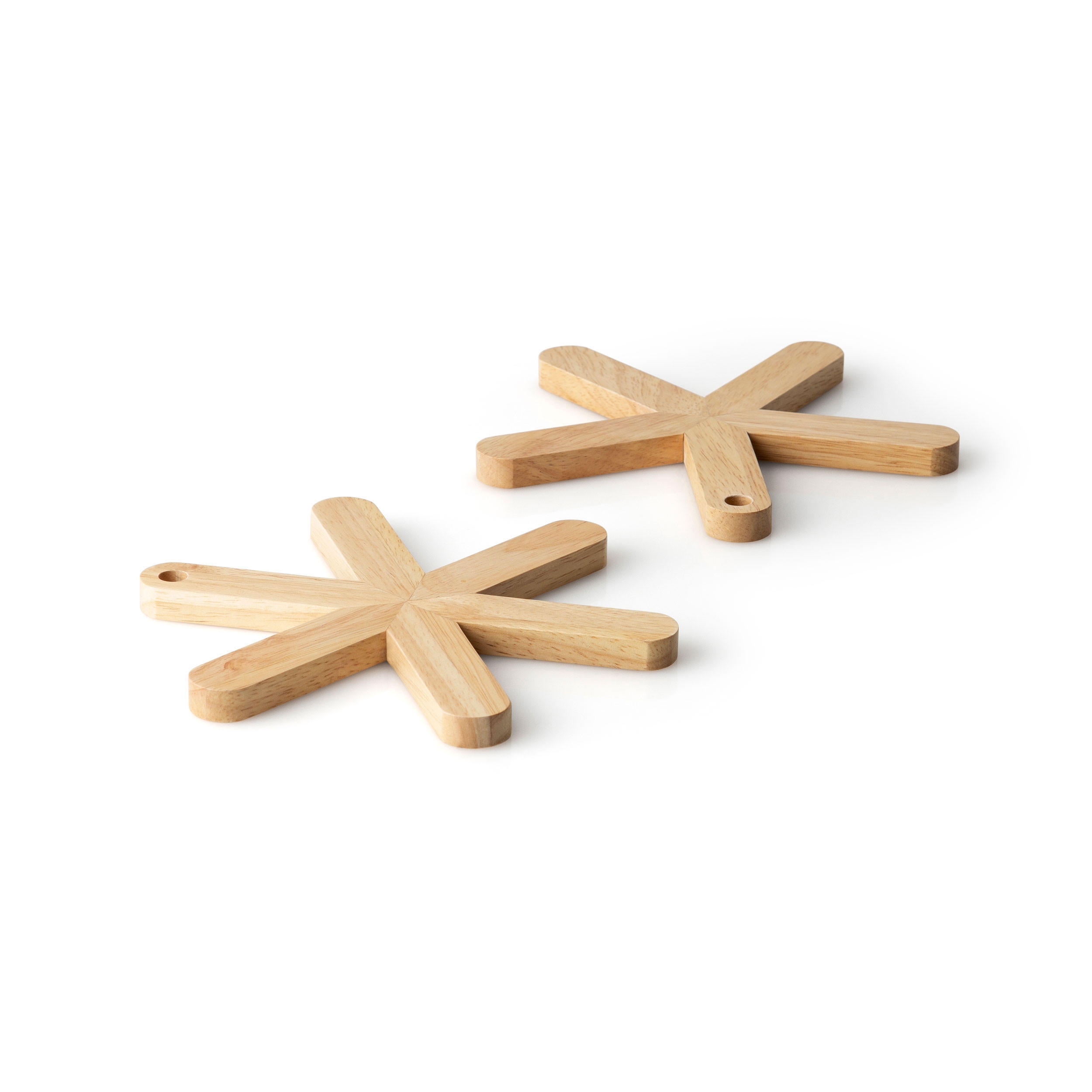UNTERSETZER Stern, Gummibaumholz, 23.3 x 17 cm - Braun, Holz (19/4/19cm) - Continenta