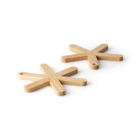 UNTERSETZER Stern, Gummibaumholz, 23.3 x 17 cm - Braun, Holz (19/4/19cm) - Continenta