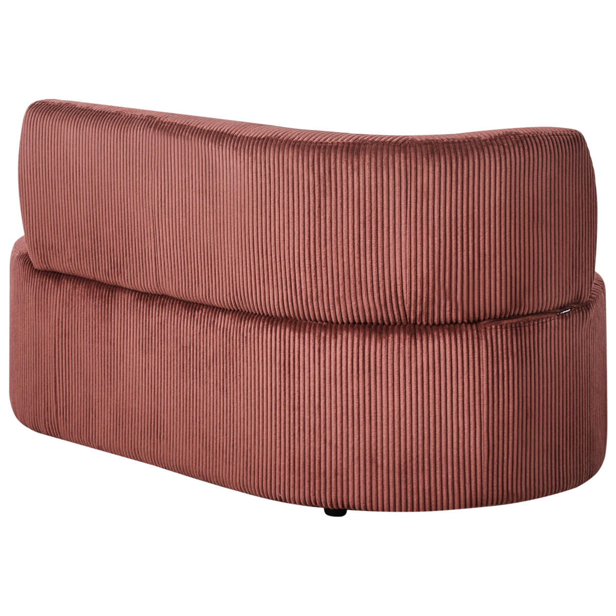 CHAISELONGUE-LINKSSEITIGE Cord Rot Vanvey - Rot/Schwarz, Textil (147/73/78cm) - Beliani