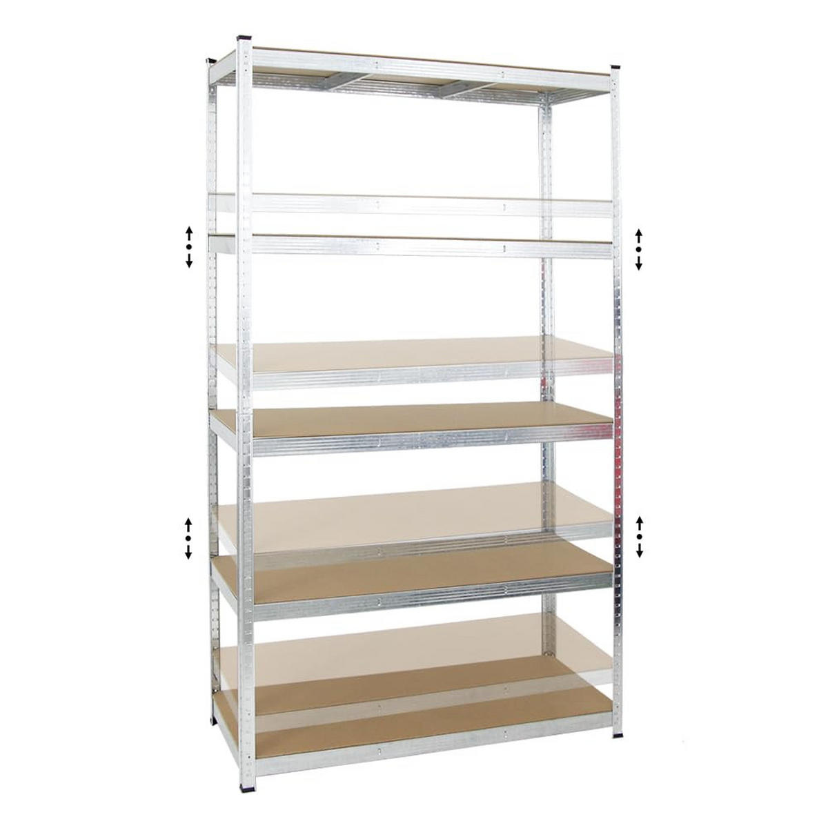 KELLERREGAL Gorilla 2er-Set mit 2x 200x120x50 cm Fachlast 175 kg Verzinkt - Silberfarben, Metall (120/200/50cm) - PROREGAL