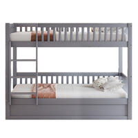ETAGENBETT aus Kiefernholz 90x200 cm Grau mit hydraulischem Stauraum - Grau, Holzwerkstoff (90/200cm) - IVMEU