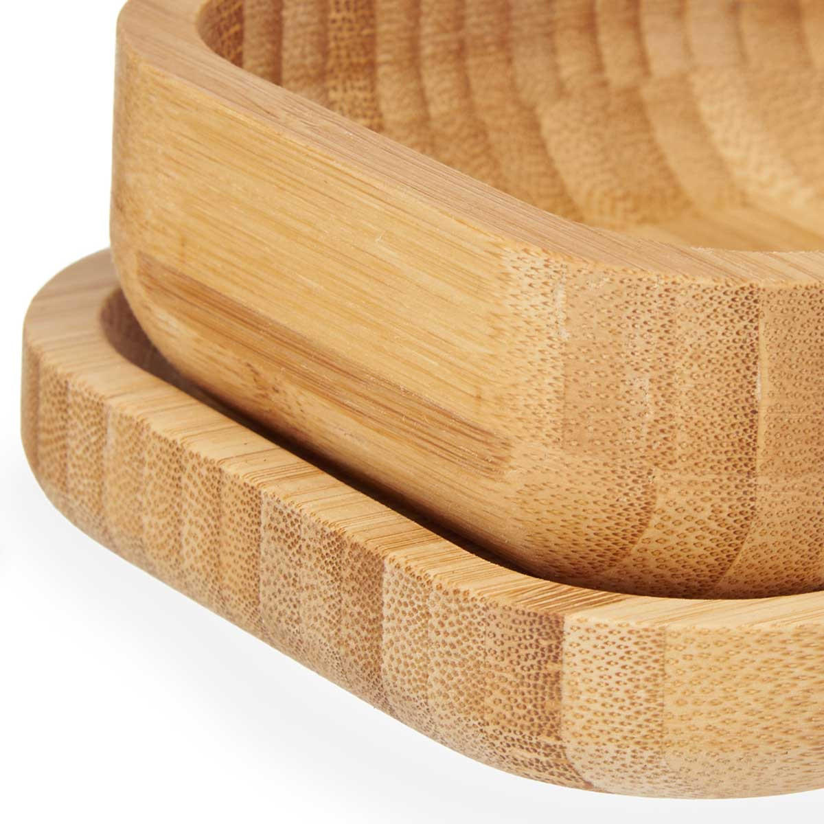 HOLZSCHALEN Bambusbrett 11/23/4,5 cm 3er-Set - Braun, Naturmaterialien (23cm) - Kinvara