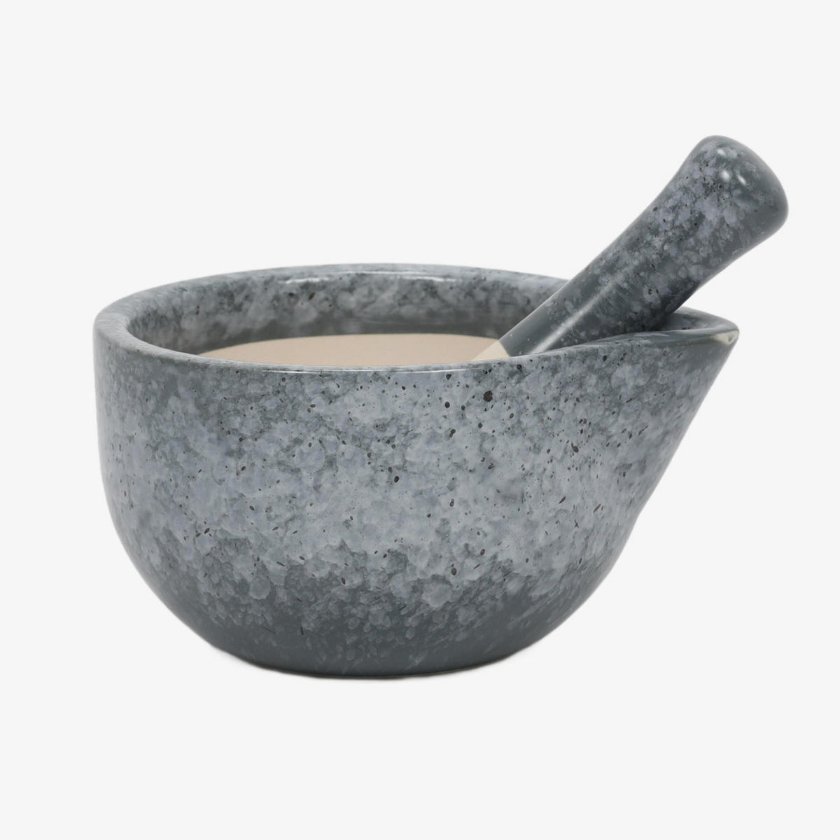 KÜCHENMÖRSER mit Stößel 11,4/11,4/10 cm - Anthrazit, Keramik (11.4/10/11.4cm) - Excellent Houseware