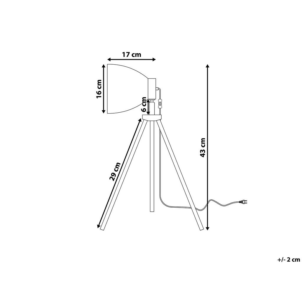 Thumbnail - Beliani Schreibtischlampe, Weiß, Metall, 16x43x16 cm, Lampen & Leuchten, Innenbeleuchtung, Tischlampen, Schreibtischlamp...