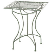 GARTENTISCH eckig 60/60/72 cm Metall Antik-Grün - Grün, Metall (60/60/72cm) - CLP