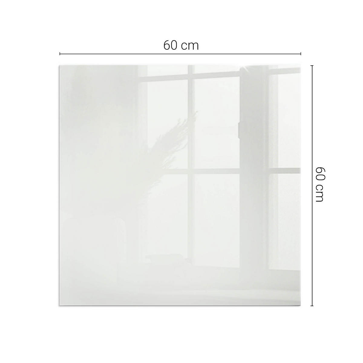 GLASPLATTE für Kamin 60x60 cm - Grau, Glas (60/60/0.4cm) - TULUP