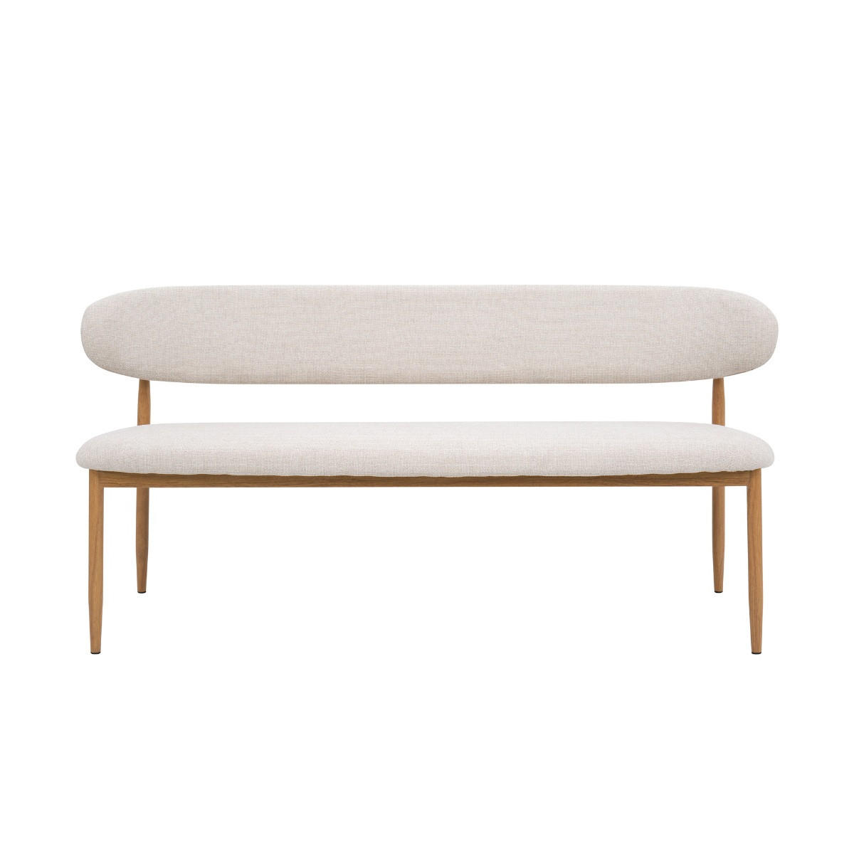 ESSZIMMERBANK aus Stoff 160x55x77cm, beige/natur - Beige, Textil (160/77/55cm) - Giga Meubel