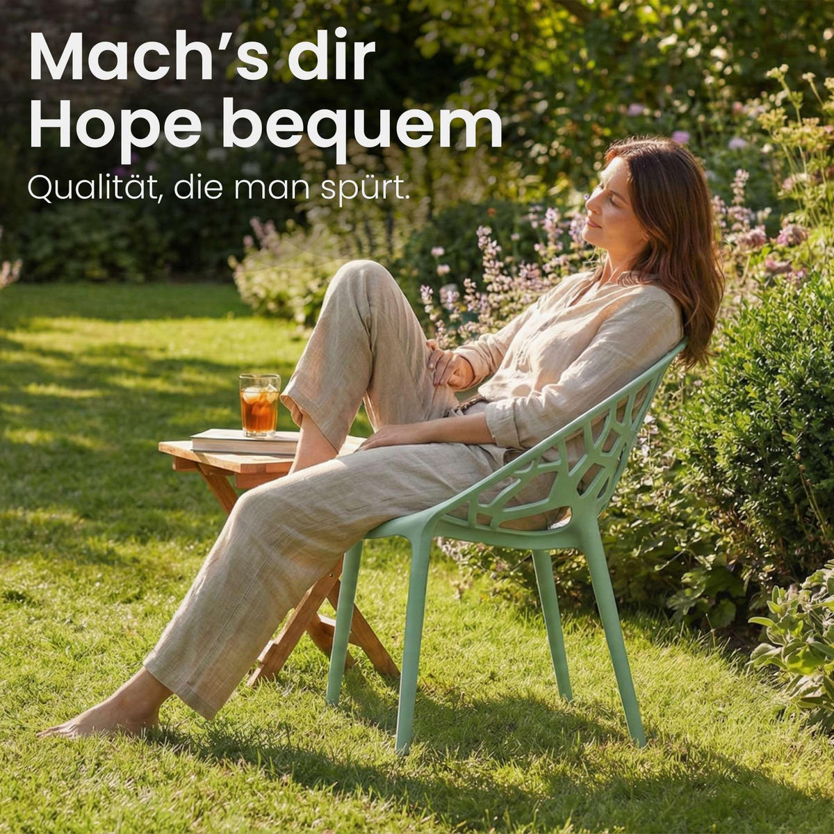 GARTENSTUHL Kunststoff Hellgrün - Hellgrün, Kunststoff (59/80/60cm) - CLP