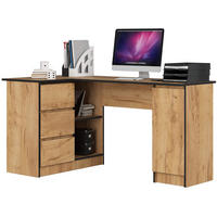 ECKSCHREIBTISCH Eichenfarben 155x85x77 cm - Eichefarben, Holzwerkstoff (85/155/77cm) - Akord