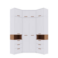 ECKKLEIDERSCHRANK GRANT SET 14/B WEIß 143/235/143 - Weiß, Holzwerkstoff (143/235/143cm) - Marmex Möbel