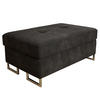 POLSTERHOCKER BARLET Schwarz 100x60 cm - Schwarz, Textil (100/41/60cm) - MASSENO