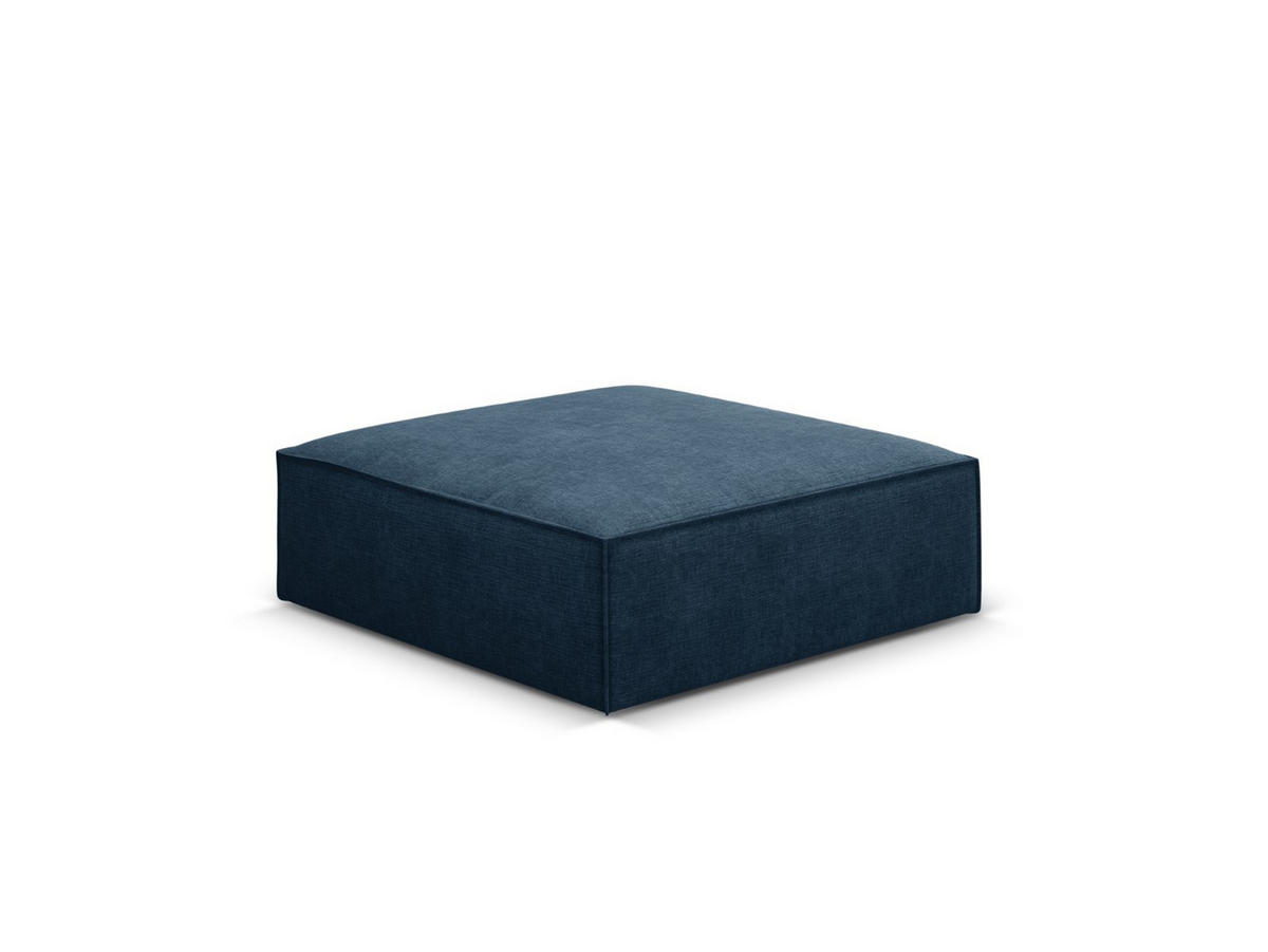 POUF Kaelle aus Chenille-Stoff königsblau - Blau, Textil (80/38/100cm) - Micadoni