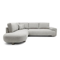 4-SITZER Ecksofa MIRABEL L Links 285x255 cm Bouclé Beige - Beige, Holz/Kunststoff (285/255cm) - Muffo