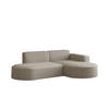 ECKSOFA Modena Studio, Stoff Quelle, Dunkelbeige Rechts - Beige, Holz (236/165cm) - Kaiser Möbel