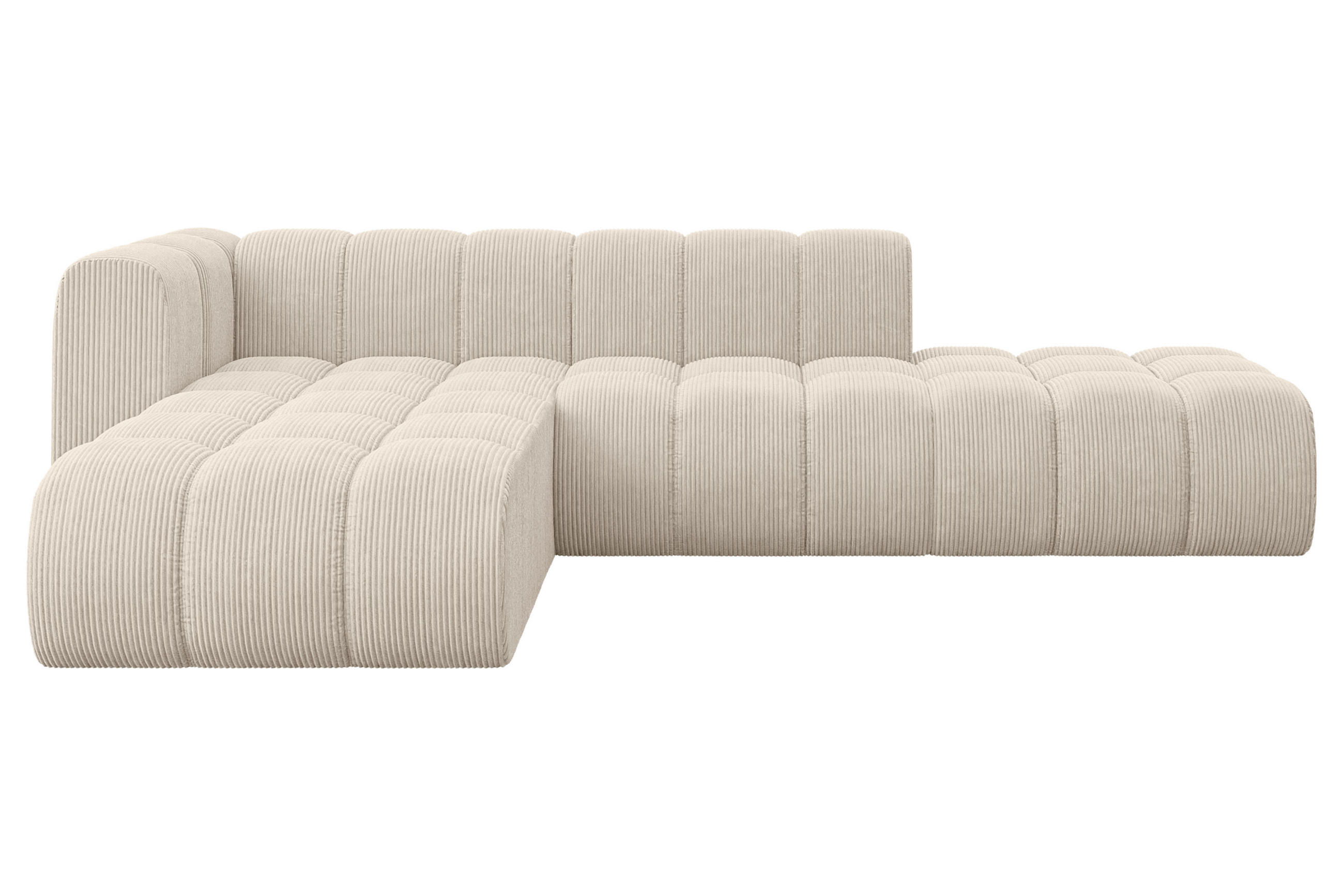 ECKSOFA modulares Sofa Zuvon-L1 - 296x177x70 cm Beige - Beige, Holzwerkstoff/Textil (296/177cm) - ALTDECOR